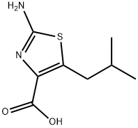 2-Amino-5-isobutyl-1,3-thiazole-4-carboxylic acid Struktur