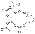 2H-Cyclopentoxazol-2-one, 4,5-bis(acetyloxy)-6-(acetyloxy)methylhexahydro-, 3aS-(3a.alpha.,4.alpha.,5.beta.,6.alpha.,6a.alpha.)- Struktur