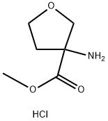 methyl 3-aminooxolane-3-carboxylate hydrochloride Struktur