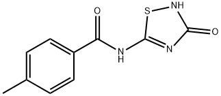 N-(3-hydroxy-1,2,4-thiadiazol-5-yl)-4-methylbenzenecarboxamide Struktur