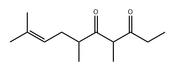 2,5,7-trimethyl-2-decene-6,8-dione Struktur