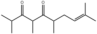 2,5,7,9-tetramethyl-2-decene-6,8-dione  Struktur