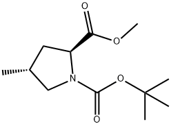 Methyl (2S,4R)-1-Boc-4-methylpyrrolidine-2-carboxylate Struktur