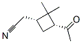 Cyclobutaneacetonitrile, 3-acetyl-2,2-dimethyl-, (1R-cis)- (9CI) Struktur