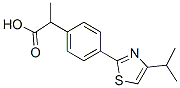 α-Methyl-4-(4-isopropyl-2-thiazolyl)benzeneacetic acid Struktur