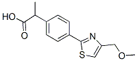 α-Methyl-4-[4-(methoxymethyl)-2-thiazolyl]benzeneacetic acid Struktur