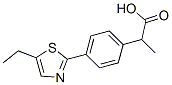 4-(5-Ethyl-2-thiazolyl)-α-methylbenzeneacetic acid Struktur