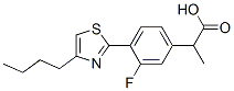 3-Fluoro-α-methyl-4-(4-butyl-2-thiazolyl)benzeneacetic acid Struktur