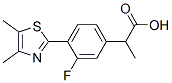 3-Fluoro-α-methyl-4-(4,5-dimethyl-2-thiazolyl)benzeneacetic acid Struktur