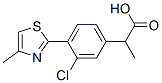 3-Chloro-α-methyl-4-(4-methyl-2-thiazolyl)benzeneacetic acid Struktur