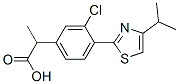 3-Chloro-α-methyl-4-(4-isopropyl-2-thiazolyl)benzeneacetic acid Struktur