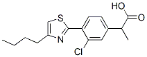 3-Chloro-α-methyl-4-(4-butyl-2-thiazolyl)benzeneacetic acid Struktur