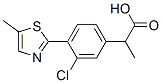 3-Chloro-α-methyl-4-(5-methyl-2-thiazolyl)benzeneacetic acid Struktur