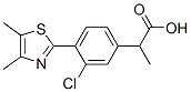 3-Chloro-α-methyl-4-(4,5-dimethyl-2-thiazolyl)benzeneacetic acid Struktur