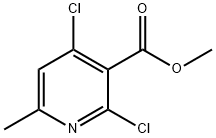 3-Pyridinecarboxylic acid, 2,4-dichloro-6-Methyl-, Methyl ester Struktur