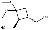 (1S,2S)-3,3-DiMethoxy-1,2-cyclobutanediMethanol Struktur