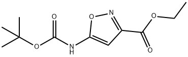 ethyl 5-(tert-butoxycarbonylaMino)isoxazole-3-carboxylate Struktur