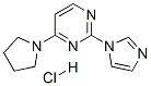 2-imidazol-1-yl-4-pyrrolidin-1-yl-pyrimidine hydrochloride Struktur