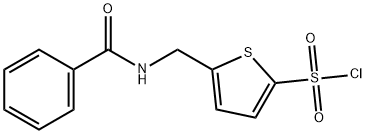 5-[(BENZOYLAMINO)METHYL]THIOPHENE-2-SULFONYL CHLORIDE Struktur