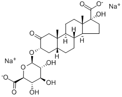 5BETA-ANDROSTANE-3ALPHA,17ALPHA-DIOL-11-ONE-17BETA-CARBOXYLIC ACID 3-(BETA-D-GLUCURONIDE) DISODIUM SALT Struktur