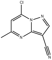 7-CHLORO-5-METHYLPYRAZOLO[1,5-A]PYRIMIDINE-3-CARBONITRILE Struktur