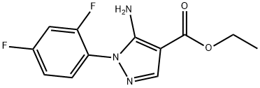 5-AMINO-1-(2,4-DIFLUOROPHENYL)-1H-PYRAZOLE-4-CARBOXYLIC ACID ETHYL ESTER Struktur