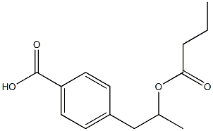 Benzoic acid, 4-[2-(1-oxobutoxy)propyl]-, (+)- (9CI) Struktur