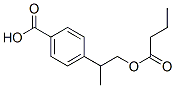 Benzoic acid, 4-[1-methyl-2-(1-oxobutoxy)ethyl]-, (+)- (9CI) Struktur