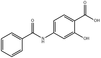 4-(benzoylamino)-2-hydroxybenzoic acid Struktur