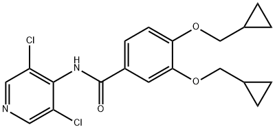 BenzaMide, 3,4-bis(cyclopropylMethoxy)-N-(3,5-dichloro-4-pyridinyl)- Struktur