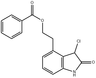 4-[2-(BENZOYLOXY)ETHYL]-3-CHLORO-1,3-DIHYDRO-2H-INDOL-2-ONE Structure