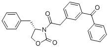 3-[(3-BENZOYLPHENYL)ACETYL]-(4S)-(PHENYLMETHYL)-2-OXAZOLIDINONE Struktur