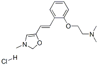 N,N-dimethyl-2-[2-[(E)-2-(3-methyloxazol-5-yl)ethenyl]phenoxy]ethanami ne hydrochloride Struktur