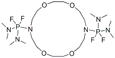 N-[[16-(bis(dimethylamino)-difluoro-phosphoranyl)-1,4,10,13-tetraoxa-7 ,16-diazacyclooctadec-7-yl]-dimethylamino-difluoro-phosphoranyl]-N-met hyl-methanamine Struktur