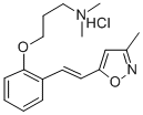 1-Propanamine, N,N-dimethyl-3-(2-(2-(3-methyl-5-isoxazolyl)ethenyl)phe noxy)-, monohydrochloride, (E)- Struktur