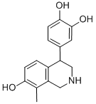 4-(3,4-dihydroxyphenyl)-7-hydroxy-8-methyl-1,2,3,4-tetrahydroisoquinoline Struktur