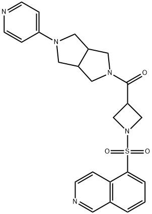 [Hexahydro-5-(4-pyridinyl)pyrrolo[3,4-c]pyrrol-2(1H)-yl][1-(5-isoquinolinylsulfonyl)-3-azetidinyl]-Methanone Struktur