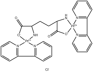 2,2'-bipyridine-alpha,alpha'-diaminoadipic acid platinum(II) Struktur