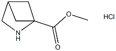 2-Aza-bicyclo[2.1.1]hexane-1-carboxylic acid methyl ester hydrochloride Struktur