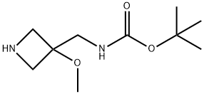 3-(Boc-aminomethyl)-3-methoxyazetidine Struktur