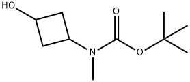 tert-Butyl N-(3-hydroxycyclobutyl)-N-methylcarbamate Struktur