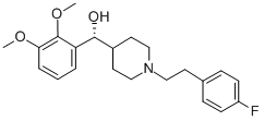 (R)-(+)-ALPHA-(2,3-DIMETHOXYPHENYL)-1-[2-(4-FLUORO-PHENYL)ETHYL]-4-PIPERIDINE METHANOL Struktur