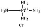 Tetraammineplatinum(II) chloride hydrate Struktur