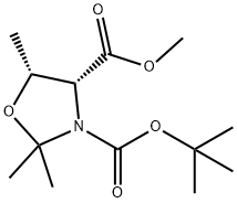 (4R,5R)-3-tert-butyl 4-Methyl 2,2,5-triMethyloxazolidine-3,4-dicarboxylate Struktur