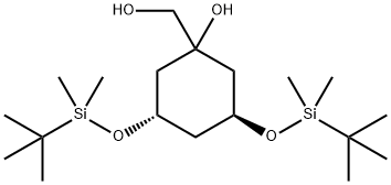 (3S,5S)-3,5-Bis[[(1,1-diMethylethyl)diMethylsilyl]oxy]-1-hydroxy-cyclohexaneMethanol Struktur