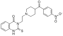 4(1H)-QUINAZOLINONE, 3-(2-(4-(4-NITROBENZOYL)-1-PIPERIDINYL)ETHYL)-2,3-DIHYDRO-2-THIOXO- Struktur