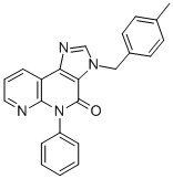 3,5-Dihydro-3-((4-methylphenyl)methyl)-5-phenyl-4H-imidazo(4,5-c)(1,8) naphthyridin-4-one Struktur