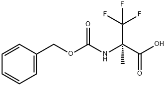 2-([(BENZYLOXY)CARBONYL]AMINO)-3,3,3-TRIFLUORO-2-METHYLPROPANOIC ACID Struktur