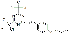 2-(4-Butoxystyryl)-4,6-bis-(trichloromethyl)-1,3,5-triazine Struktur