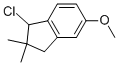 1-CHLORO-2,3-DIHYDRO-2,2-DIMETHYL-5-METHOXY-1H-INDENE Struktur